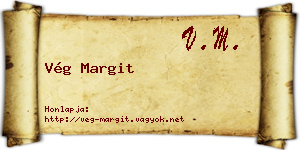 Vég Margit névjegykártya